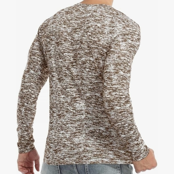 KUYIGO Running Workout Quick Dry Crew Neck Long Sleeve T Shirt in Tan Size XXL - Picture 3 of 9